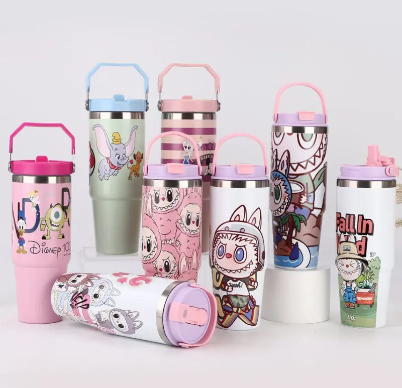 مج "Labubu" الحراري الأنيق محكم الغلق