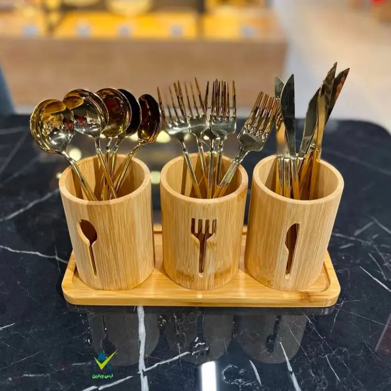 طقم "بامبو كلاسيك" لتصفية المعالق بتصميمه العملي