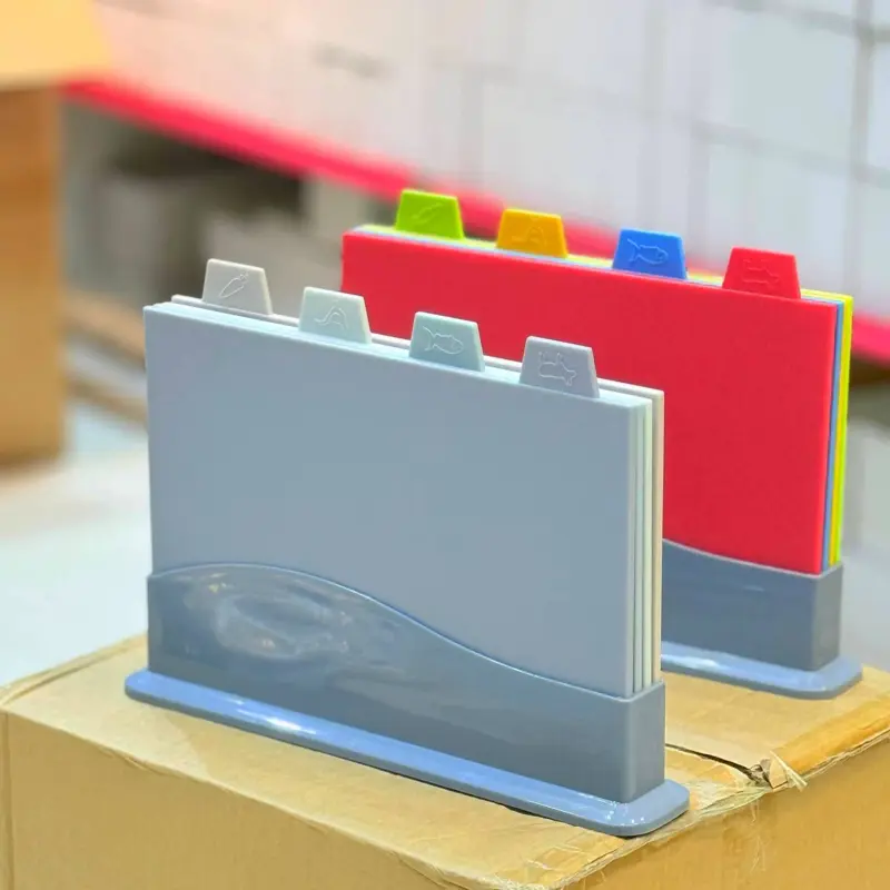 طقم بلانشات تقطيع ترندي 4 قطع مع حامل