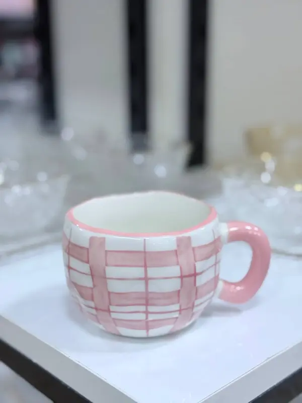 مج بورسلين شاي وقهوة بتصميم يدوي