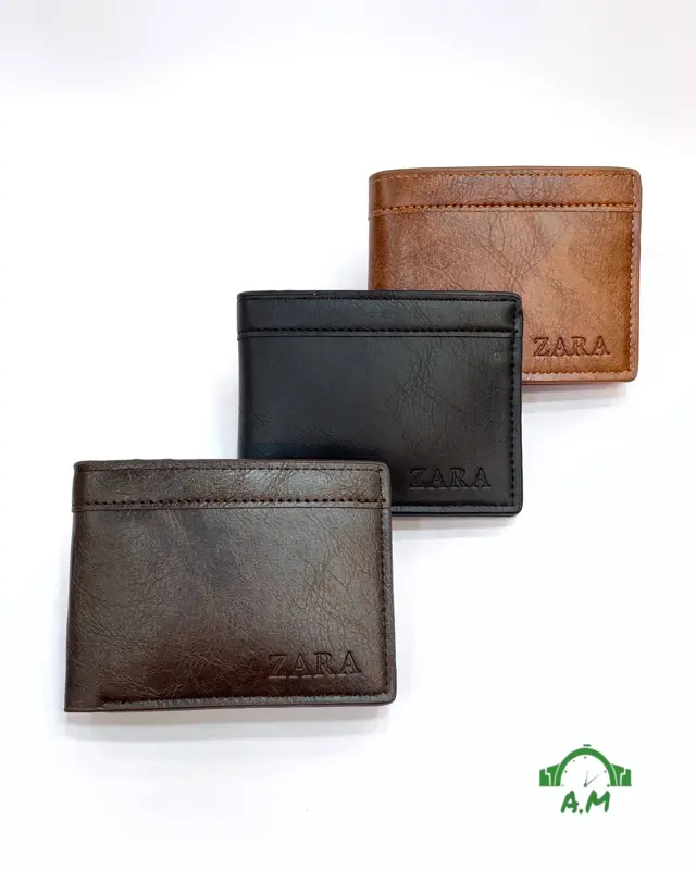 محفظه زارا للرجال جلد طبيعي