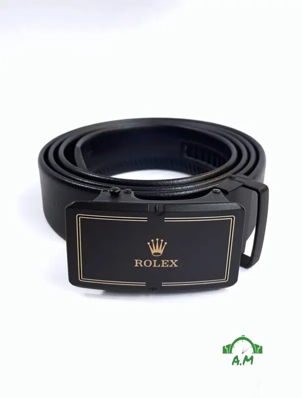 حزام روليكس رجالي بإبزيم أيقوني اروجينال