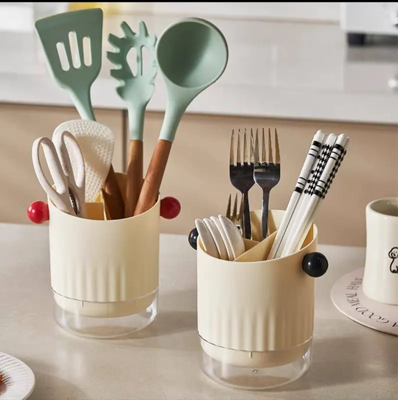 مصفاة حوض مطبخ ستانلس ستيل عميقة (3 قطع/بصفاية مدمجة)