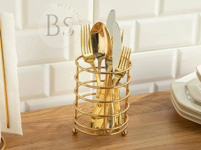 مصفاة أدوات مائدة ذهبية فاخرة (معدن مستورد متعدد الأقسام)