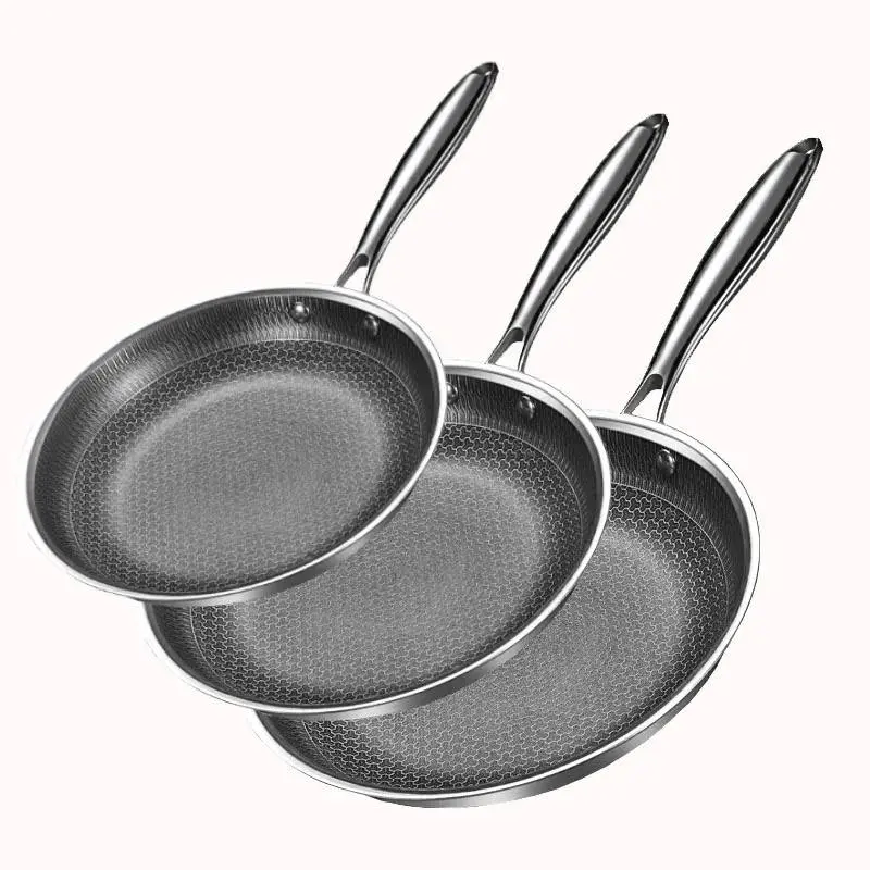 طقم مقلاة 3 قطع مستورد (بتقنية توزيع حراري ويد ستانلس ستيل)