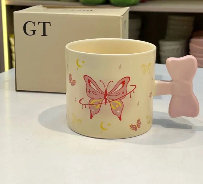 مج بورسلين شي إن تحفة يد فراشة