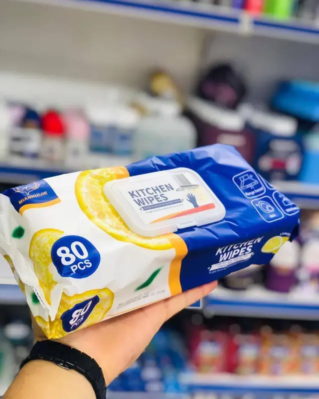 مناديل وايبس تنظيف الدهون القوية (80 منديل)