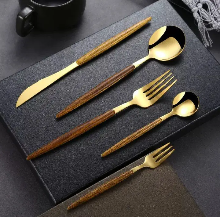 طقم أدوات مائدة فاخر 24 قطعة بتصميم عصري (مستورد)