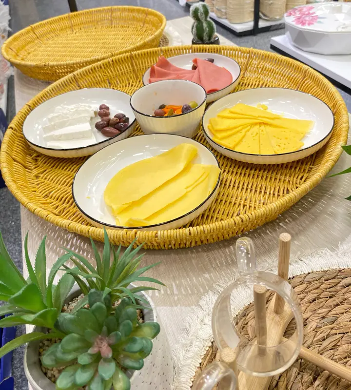 صينية تقديم من الخوص الهاند ميد (لمسة ديكور مميزة)