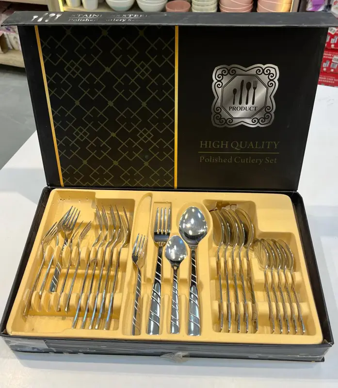 طقم معالق ستانلس ستيل 24 قطعة