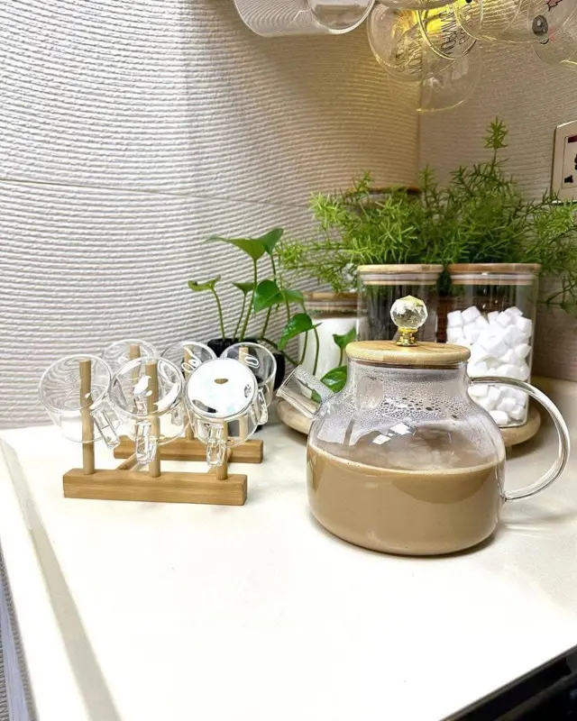 طقم شاي زجاجي