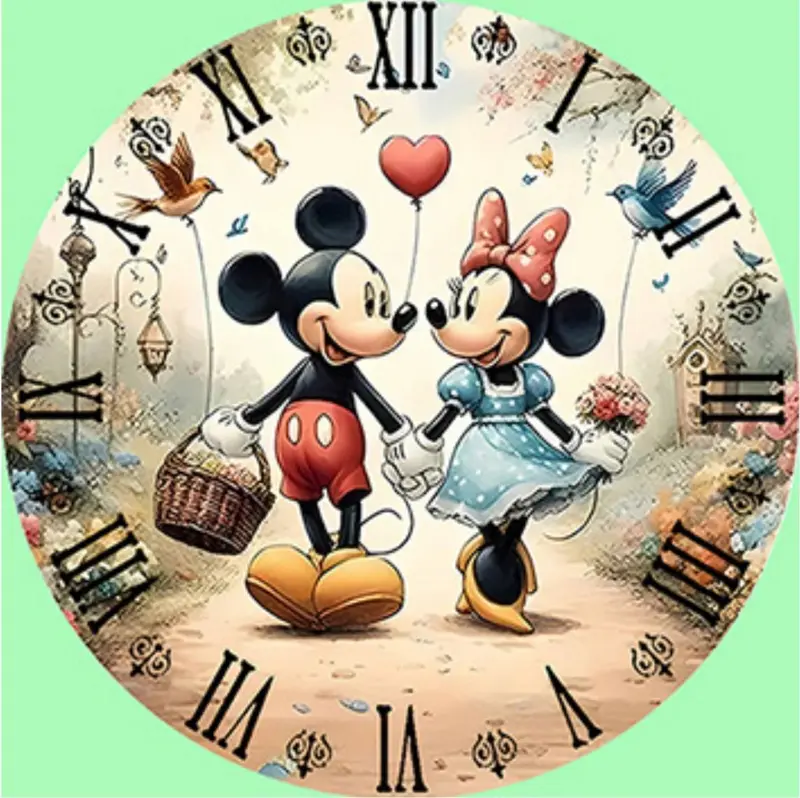 ساعة حائط بتصميم ميكي وماوس