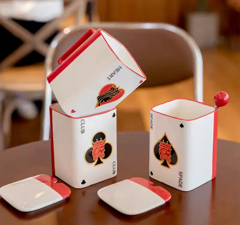 مج بورسلين بتصميمات أوراق اللعه