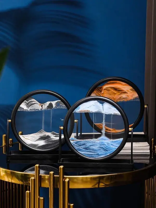 لوحة الرمال المتحركة الدائرية 3D بتصميم عتيق