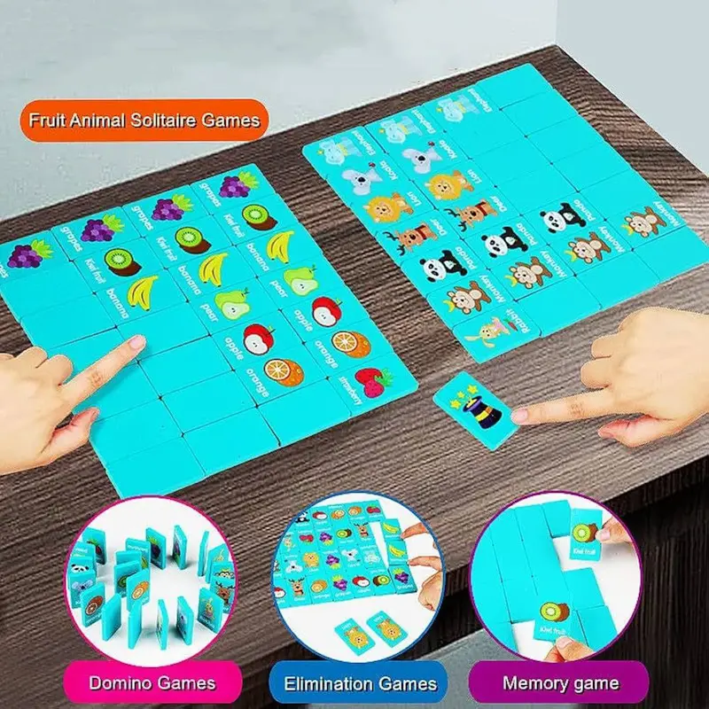 تحدي الدومينو الخشبي الملون، لعبة الإبداع والتركيز